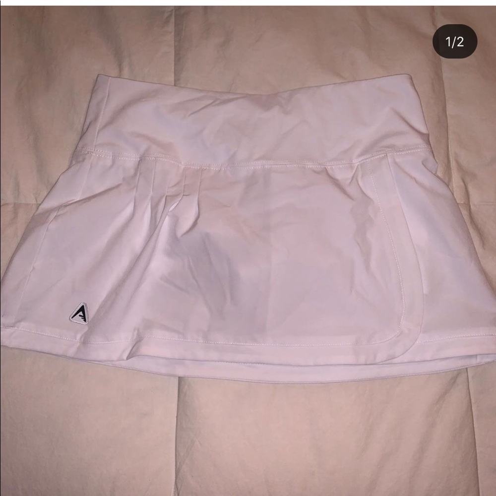 White tennis skirt
